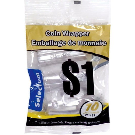 Selectum Plastichange 1$ Coin Wrappers - Pack of 10