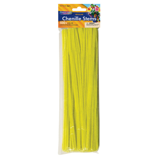 Creativity Street Regular Stems, Yellow, 30.5cm x 4 mm, 100/pkg