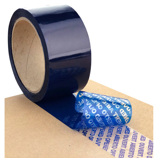 Tamperguard Tamper Evident Security Packing Tape - Blue - 50mm W x 50m L - 3 Pack