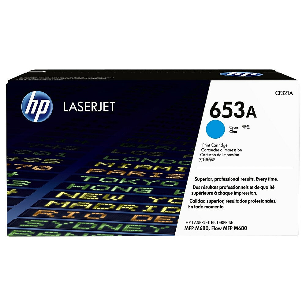 HP 653A (CF321A) Cyan Original LaserJet Toner Cartridge