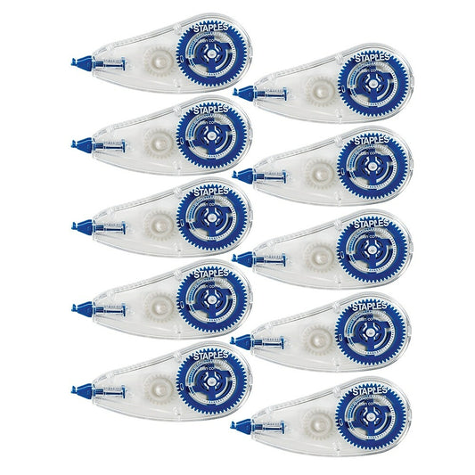 Staples Correction Tape - 10 Pack