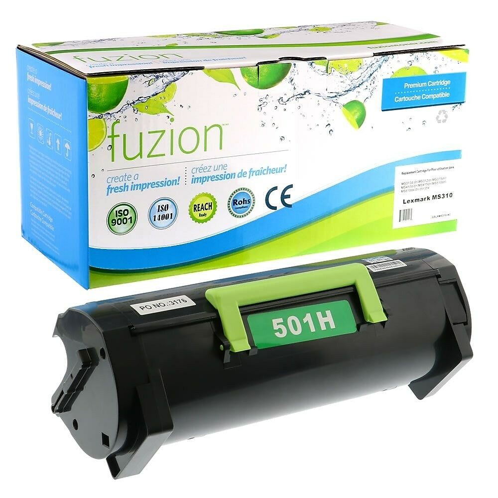 fuzion Lexmark 50F1H00 (501H ) Compatible Toner Cartridge - High Yield - Black