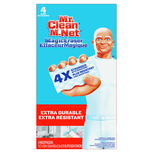 Mr. Clean Magic Eraser Extra Durable - Cleaning Pads with Durafoam - 4 Pack