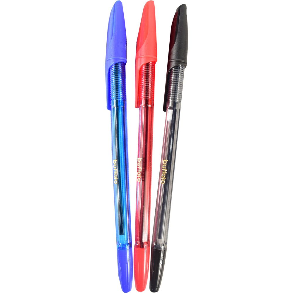 Stylos à bille Buffalo - Couleurs assorties - Lot de 12