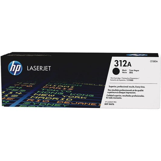 Cartouche de toner noir d'origine HP 312A (CF380A) LaserJet