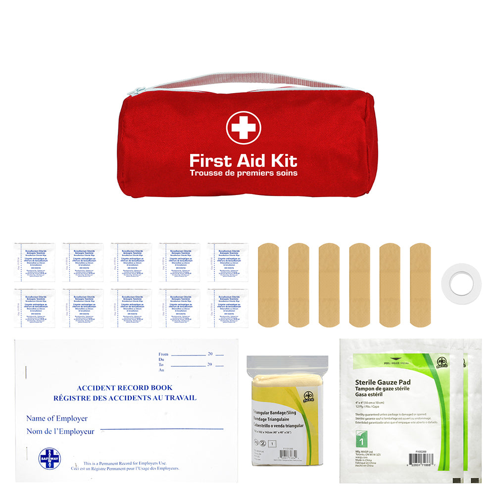 Trousse de premiers secours en nylon Wasip Federal Occ. D - Petite - 1 à 3 personnes