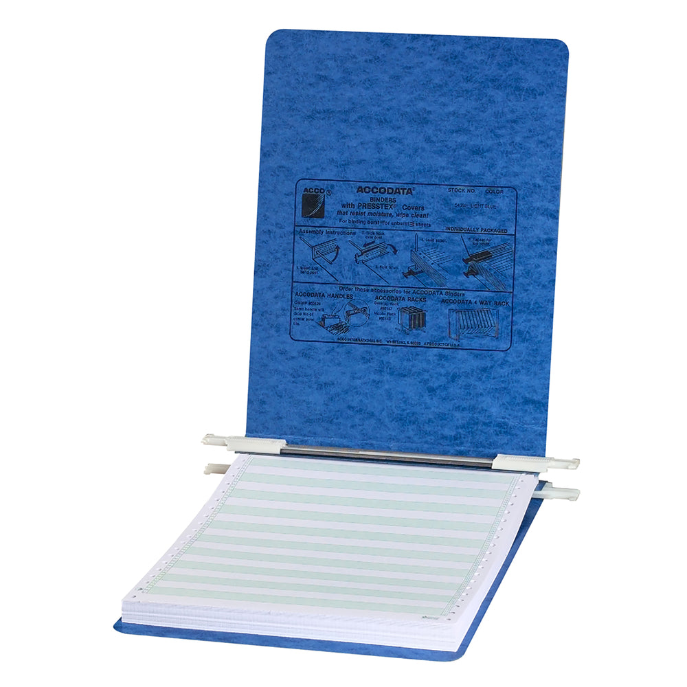 ACCO Presstex Data Binder - 8-1/2" x 11" Sheet Size - 8" Centre - Burst/Unburst - Blue