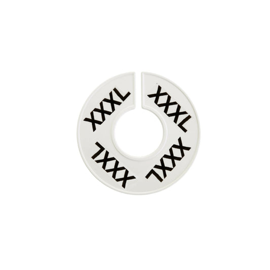 Séparateur d'anneaux Eddie's - XXXL - Blanc/Noir - Paquet de 100