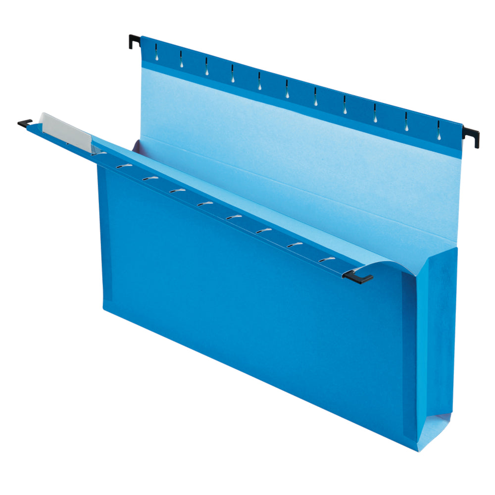 Pendaflex SureHook Hanging Box Files with 3" Expansion - Letter Size - Blue - 25 Pack