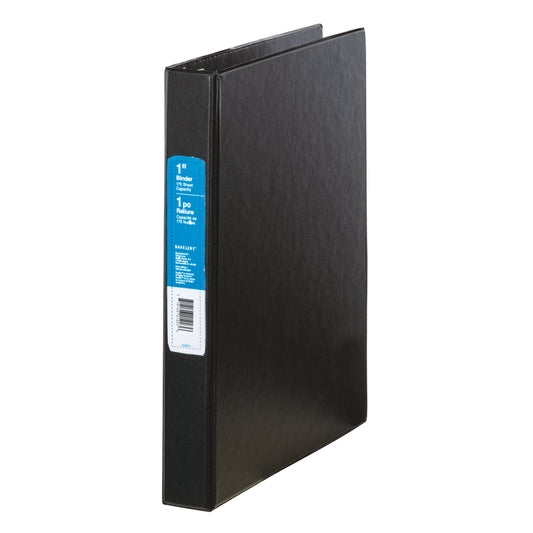 Staples 1" 3-Ring Economy Binder - Black