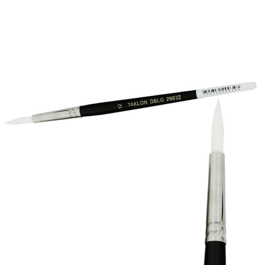 Taklon Round Paint Brush - Size 12 - 12 Pack