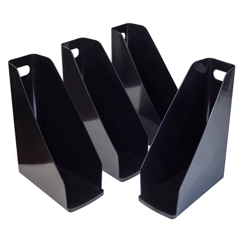 Storex Modern Gloss Magazine File - Black