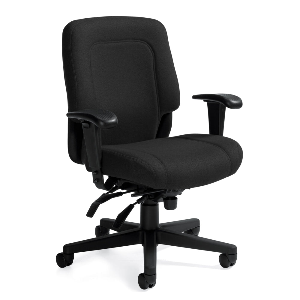 Global - Fauteuil multi-bascules Saxon Heavy Duty 24h/24 et 7j/7, trois postes de travail - Noir