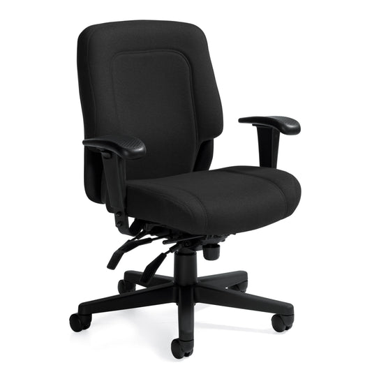 Global - Saxon Heavy Duty 24/7 Three Shift Multi-Tilter Chair - Black
