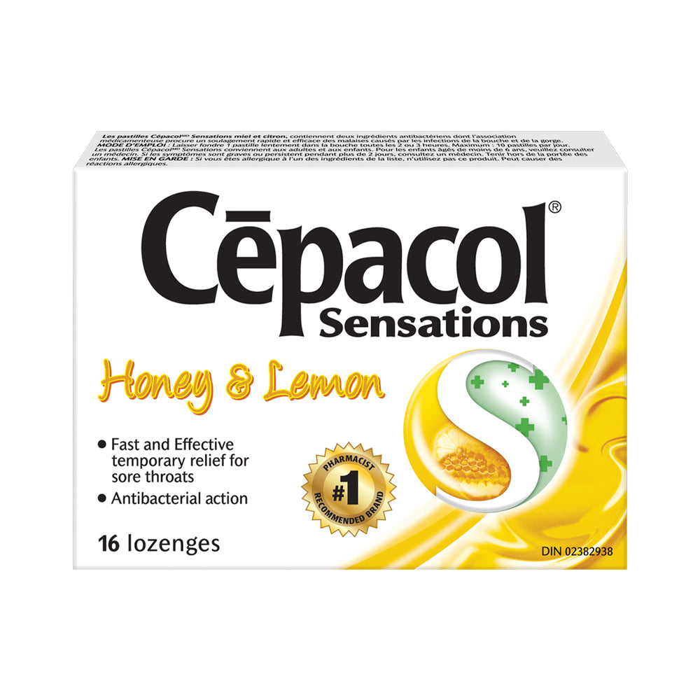 Pastilles Cepacol Sensations Miel et Citron - Paquet de 16