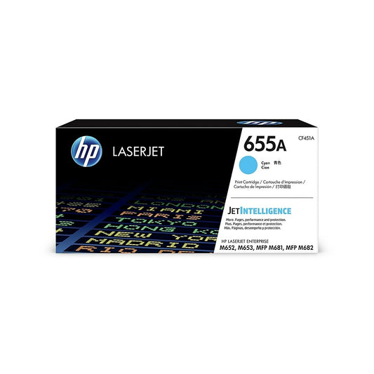 HP 655A (CF451A) Cyan Original LaserJet Toner Cartridge