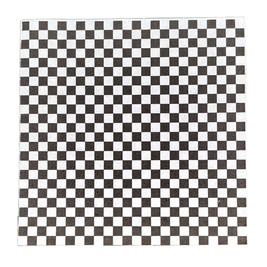 Calibre Food Service Basket Liner - Black Checkered - 12" x 12" - 1000 Pack