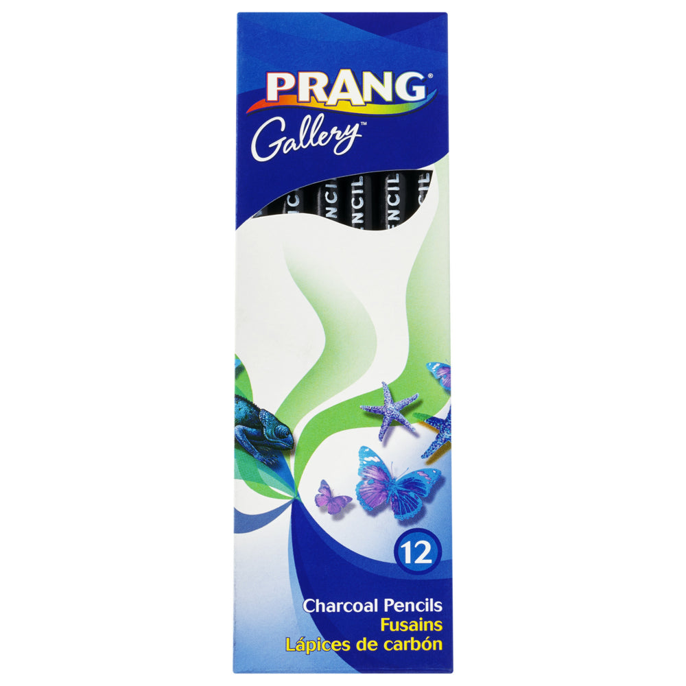 Crayons fusains Prang – Mine tendre – Couleurs assorties – Lot de 12