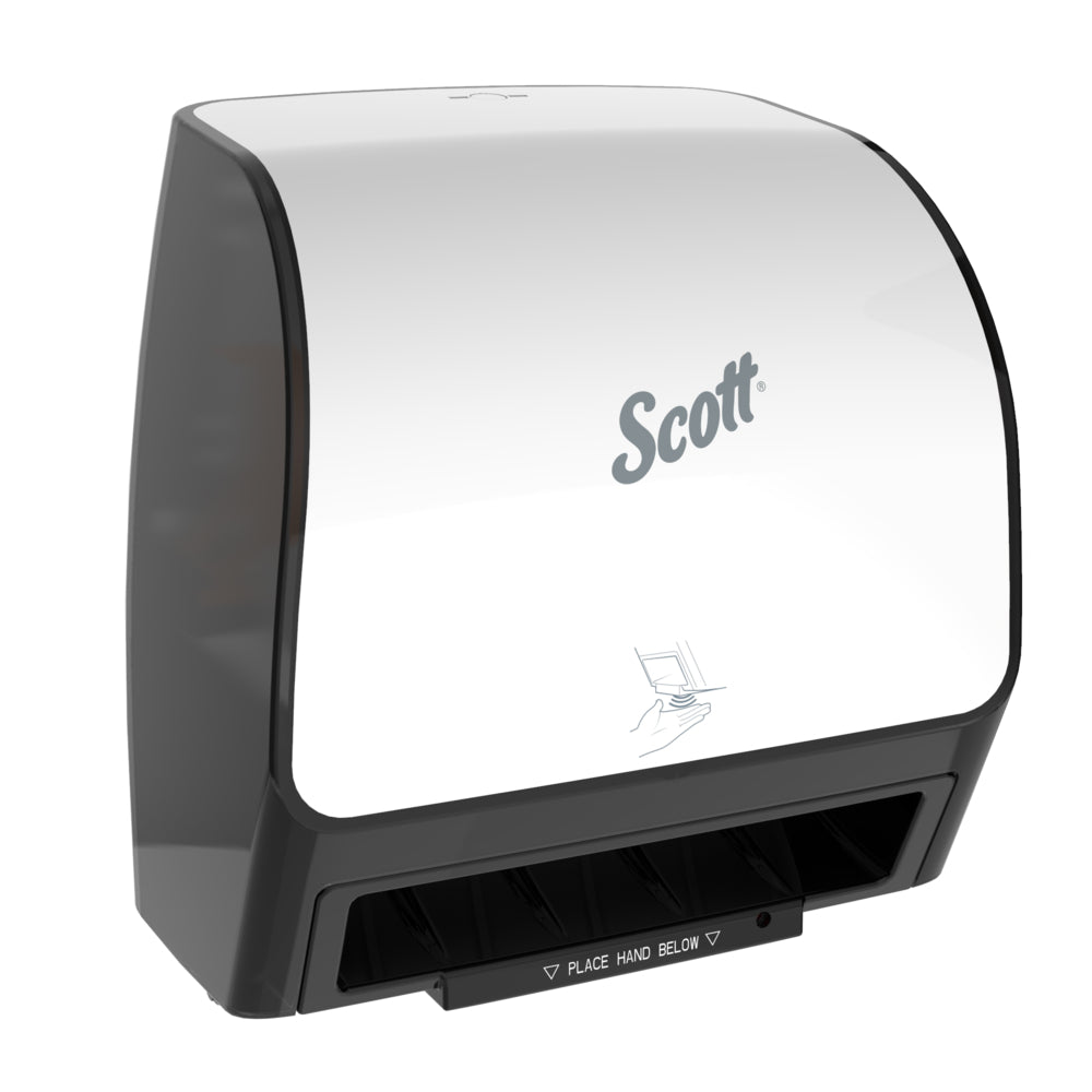 Scott Automatic Slimroll Towel Dispensers - for Orange Core Scott Slimroll Towels - 11.8" x 12.35" x 7.25" - White