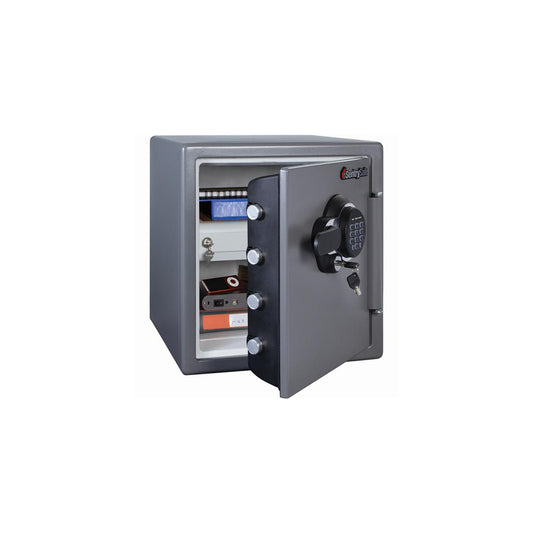 Water-Proof Fire Electronic Security Safe, 86 lbs., Grey