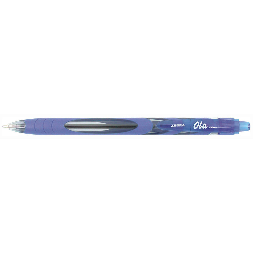 Stylo à bille rétractable Zebra Ola - Bleu - Lot de 12