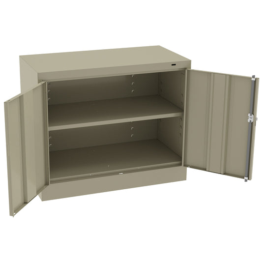 Tennsco Standard Desk-High Cabinet - 30"H x 36"W x 18"D - No. of Shelves 2 - Beige