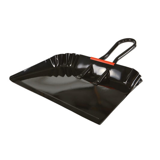 Globe Commercial Metal Dustpan - 16" - Black