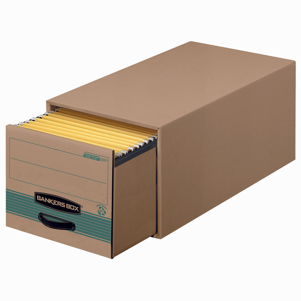 Fellowes Bankers Box - Earth Series Recycled Drawers - Letter Size - Kraft/Green