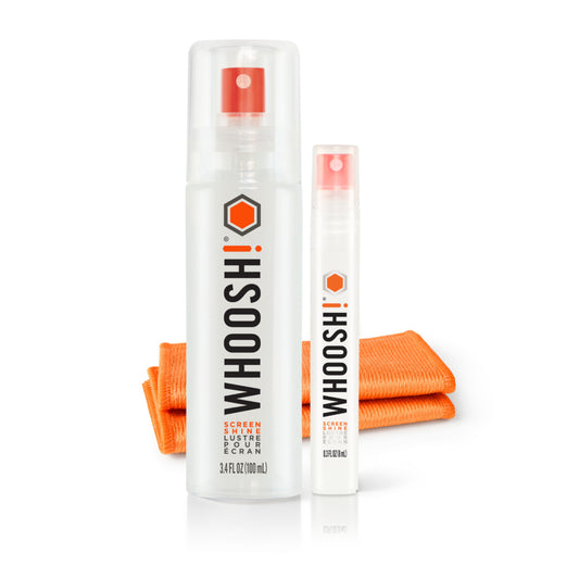 WHOOSH! Screen Cleaner - 100ml + 8ml + 2 Cloths