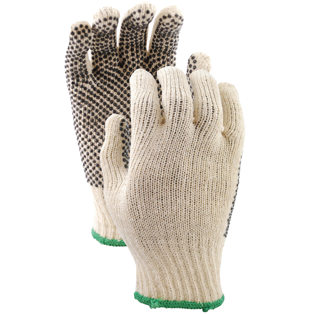 Gants Watson en tricot PVC - Taille S - Blanc - Lot de 2