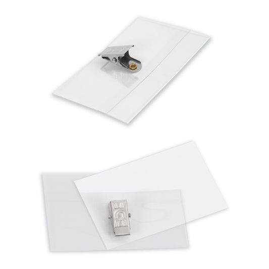 Staples Clip-Style Name Badge Kit - 3-1/2" x 2-1/8" - 10 Pack