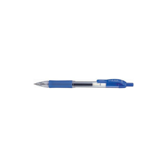 Stylo gel rétractable Zebra Sarasa - Pointe fine - 0,5 mm - Bleu