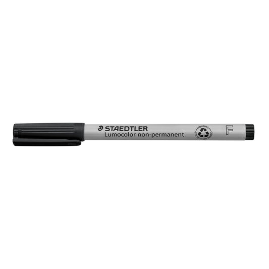 Marqueur Staedtler Lumocolor Dry Safe non permanent effaçable à l'eau - Pointe fine - Noir
