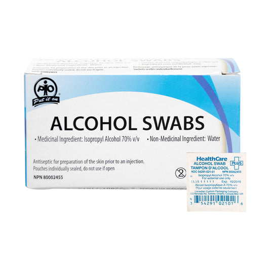 Tampons alcoolisés Wasip - Paquet de 100 (F2520760)