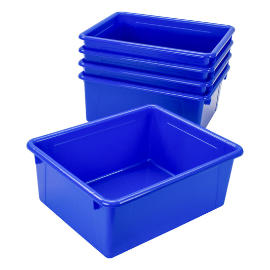 Storex Deep Storage Tray - Blue - 5 Pack
