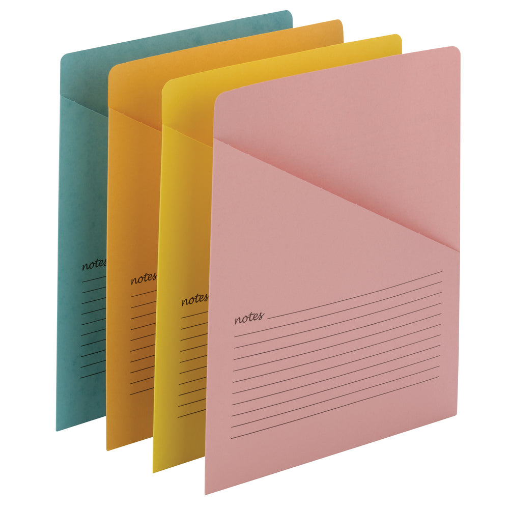 Smead Organized Up Notes Slash Jackets - Letter size - Assorted Colours - 12 Pack