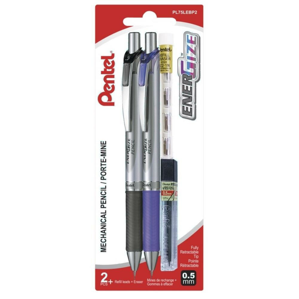 Pentel Energize Mechanical Pencil Starter Kit - 0.5mm - 2 Pack