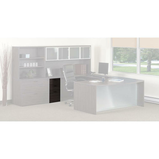 Caisson 3 tiroirs en noyer gris ardoise