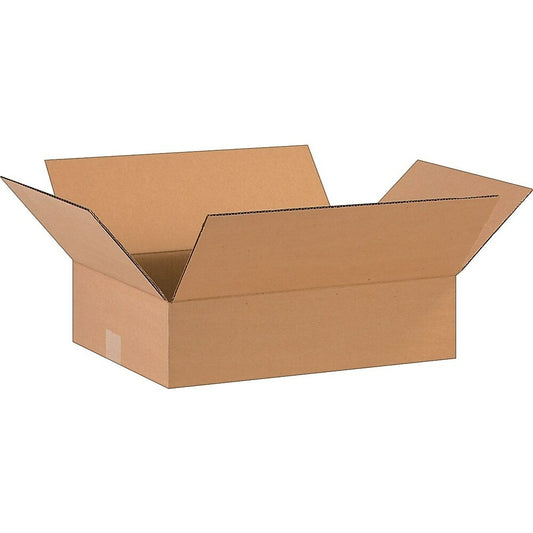 Staples Corrugated Shipping Box - 16" L x 12" W x 4" H - Kraft - 25 Pack