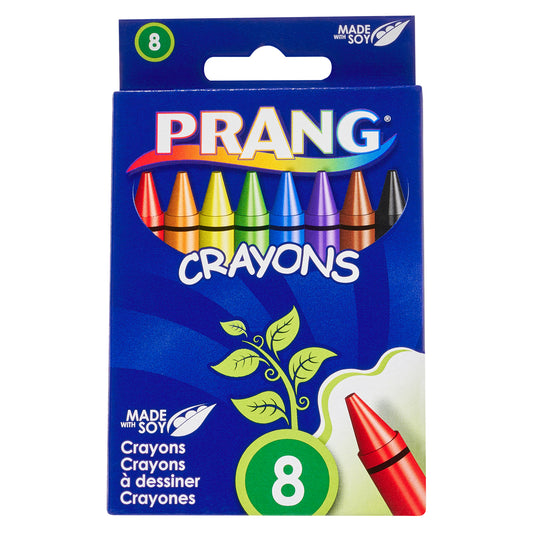 Prang Crayons - Standard Size - 8 Assorted Colours - 8 Pack