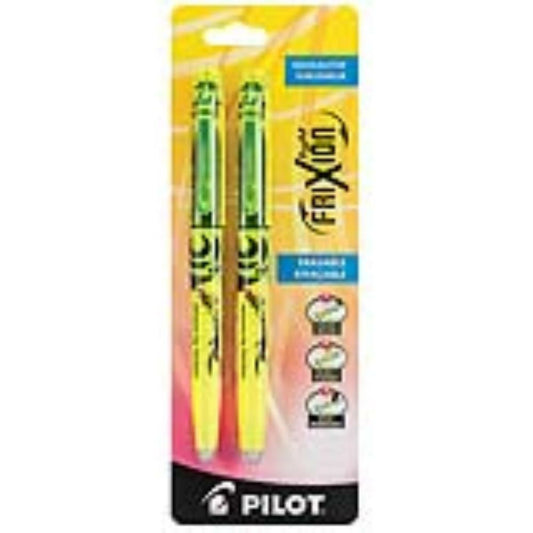 Highlighter, Chisel Tip, Yellow, 2/Package, Frixion