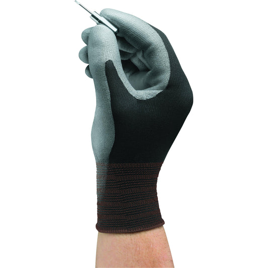 Ansell Hyflex 11-601 Industrial Nylon Gloves - Size 8 - Black/Grey - 24 Pack