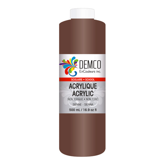 DEMCO EnCouleurs Inc School Acrylic Paint - 500 mL - Sienna