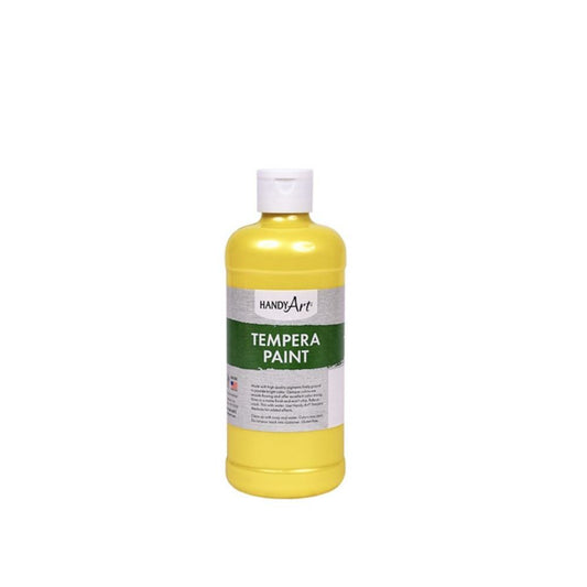 Handy Art Sparkle Tempera Paint, Yellow, 473ml.