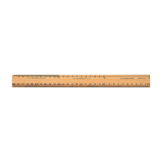 Règle en bois Westcott, 30 cm, bord lisse