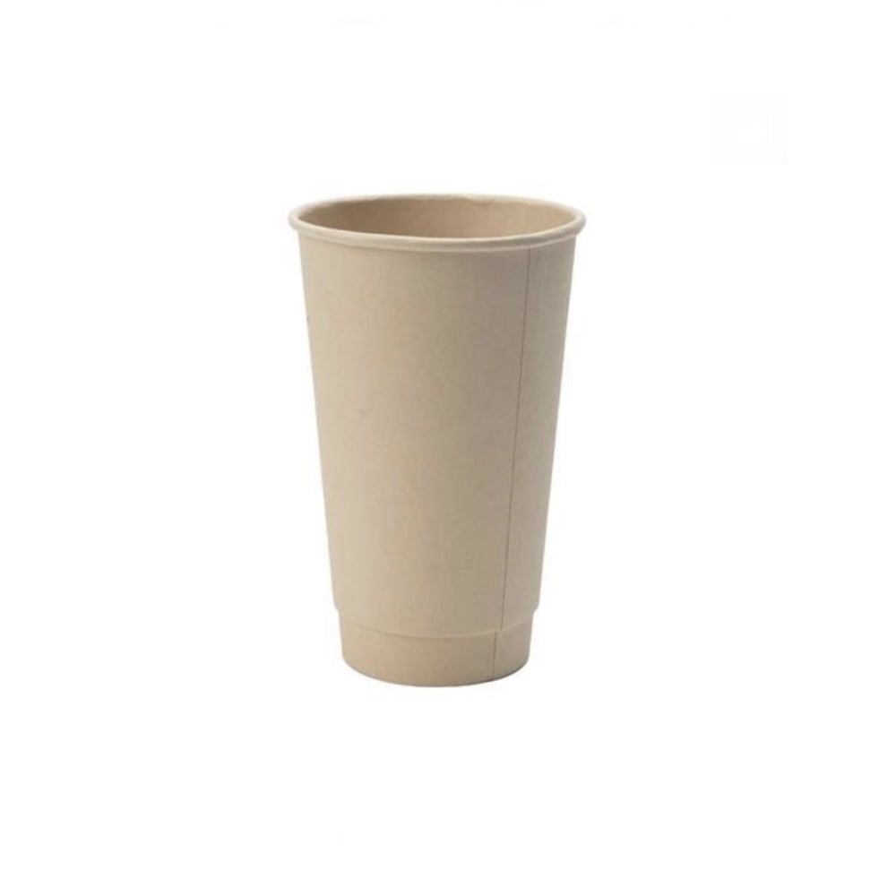 Gobelet isotherme double paroi en fibre de bambou Eco-Packaging de 473 ml (16 oz) - Paquet de 500