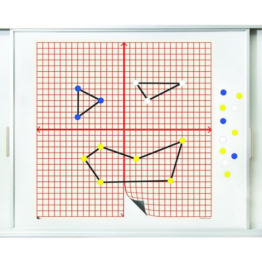Tableau magnétique géant XY SI Manufacturing - 90 compteurs - 4 tableaux/paquet