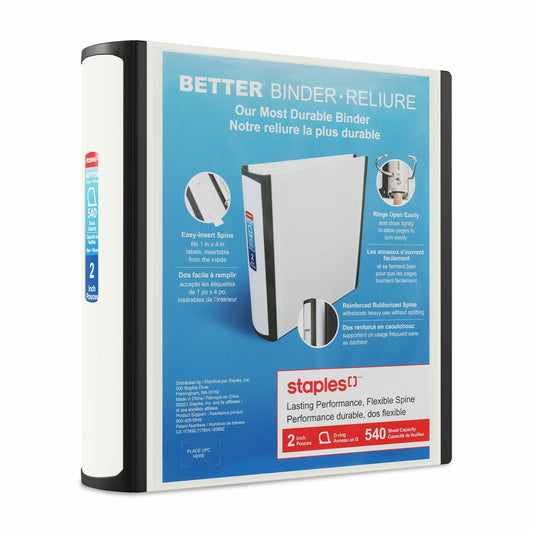 Staples Better Binder - 2" - White