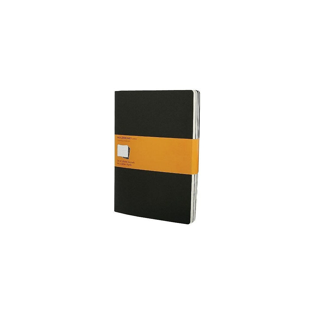 Moleskine Cahier Black Extra Large Ruled Journals - 7-1/2" x 10" - 3 Pack