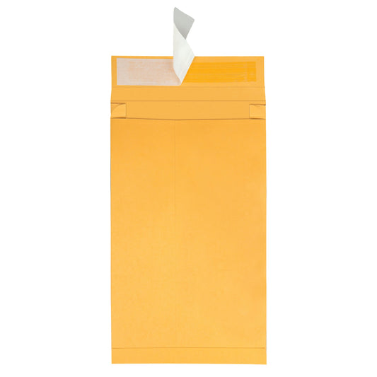 Enveloppes extensibles Quality Park Kraft avec fermeture auto-adhésive - 25,4 x 38,1 x 5,1 cm - Marron - Paquet de 25